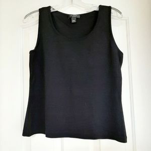 New St. John Caviar Black Wool Sleeveless Tank Top Sz: M